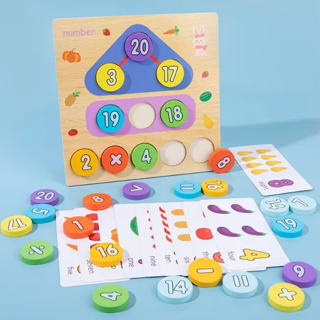 Two-In-One Wooden Digital Clock For Kids
